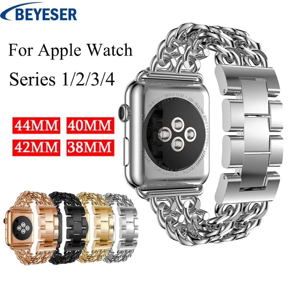 For watch bands series 4 3 2 1 Band 42/44 mm watchband Apple Watch stainless steel 38/42 replacement classic band | Наручные часы