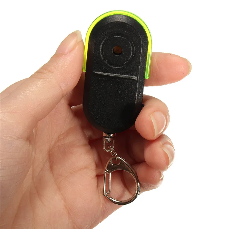 

Wireless Anti-Lost Alarm Key Finder Whistle Prevent Loss Locator Keychain Whistling Sound LED Light Chain New