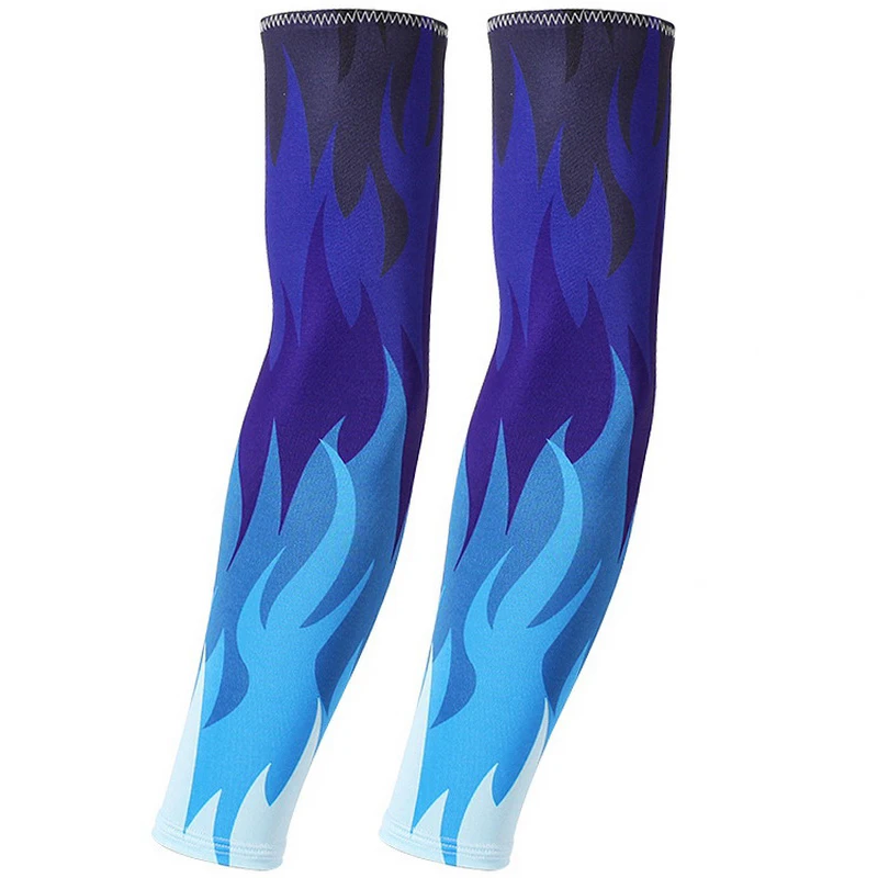 Sunscreen Cooling Arm Sleeves For Cycling Fishing Men Women Sun UV Protective Sleeves Sport cuff Flame Style Arm Warmer Cover sun protection sleeves,cycling arm covers,arm cooling sleeves,cut resistant arm sleeves,bike arm sleeves