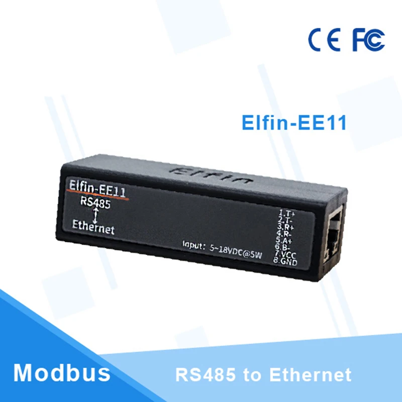 Последовательный порт RS485 к серверному модулю устройства Ethernet Поддержка Elfin-EE11 TCP/IP Telnet Modbus TCP протокол