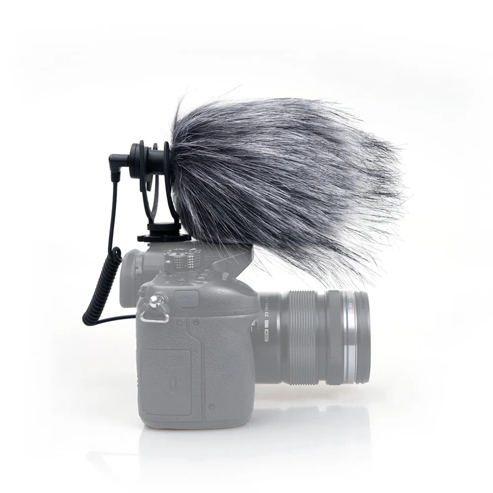 DF DIGITALFOTO MINI camera Cardioid Directional Video Microphone with Shock-Mount for Smartphone Iphone,Samsung GoPro