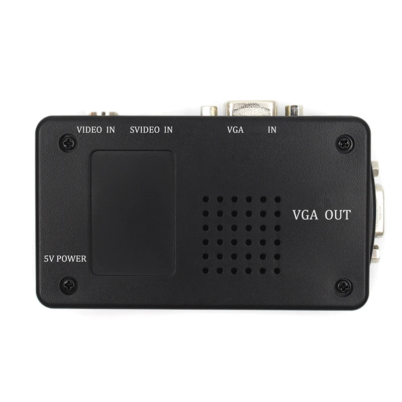 AV RCA to VGA Converter Composite S-video Signal Adapter Support 3D with VGA Loop for Monitor Computer STB DVR