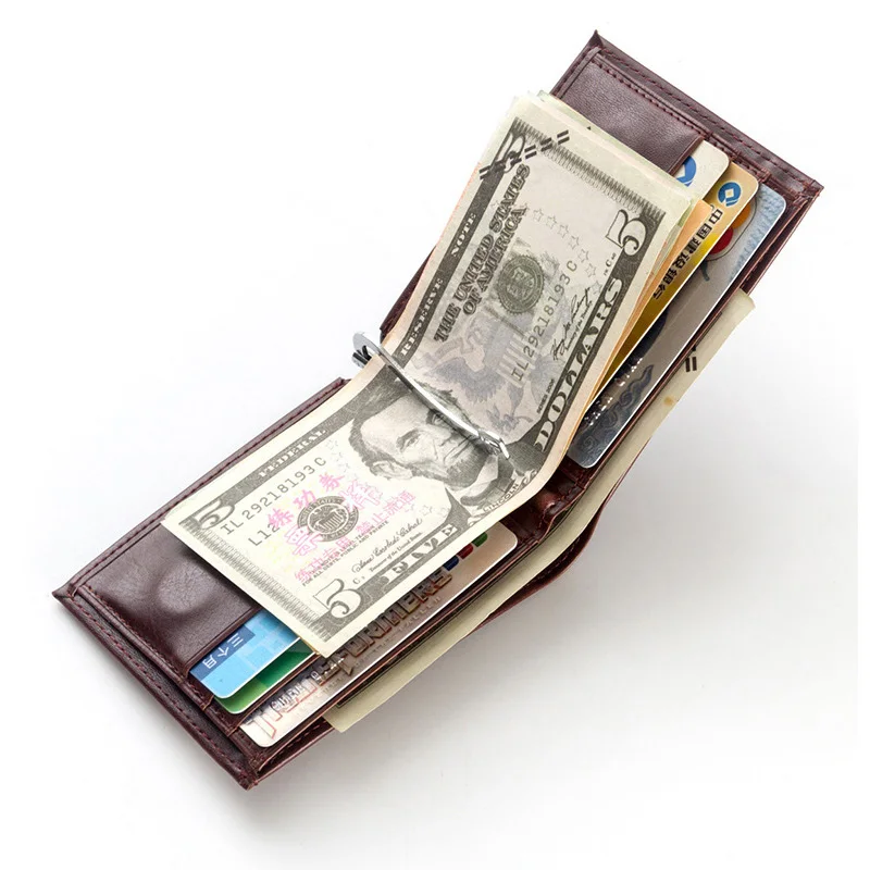Short Men Wallets Zipper Coin Pocket Slim Billetera Hombre Thin Short Purse Korean New Arrival Letter Leatner Portafoglio Uomo