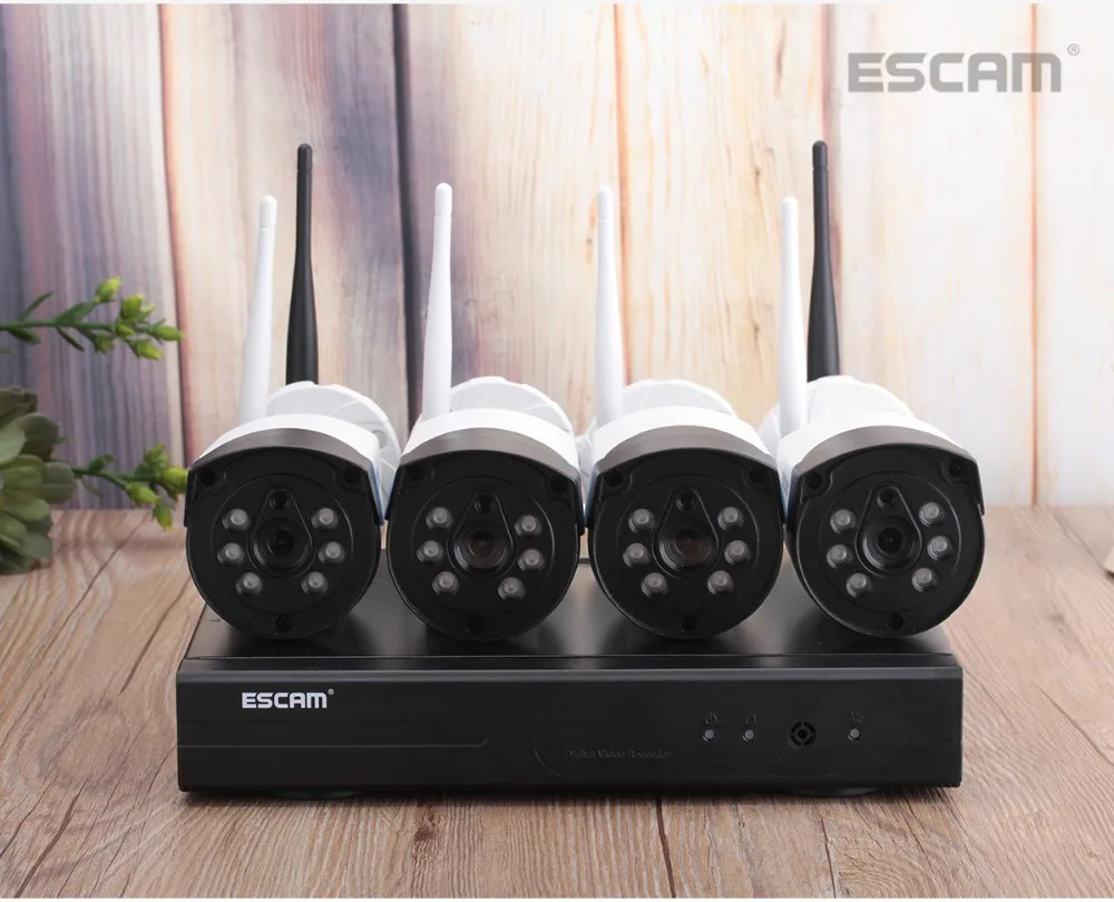 ESCAM WMK404 720 P Беспроводной WI-FI IP Камера NVR комплект