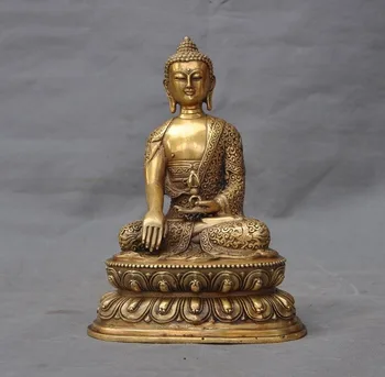 

christmas Tibet Buddhism Bronze gilt sit lotus sakyamuni Shakyamuni Amitabha Buddha statue halloween