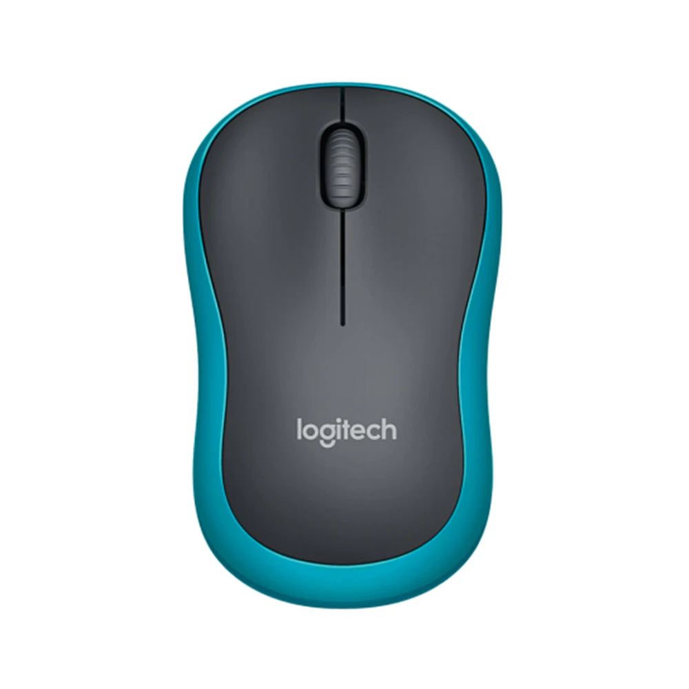 Беспроводная мышь logitech M185 1000 dpi 2,4 GHz с USB Nano приемником для ноутбука настольного ПК домашнего офиса - Цвет: Синий