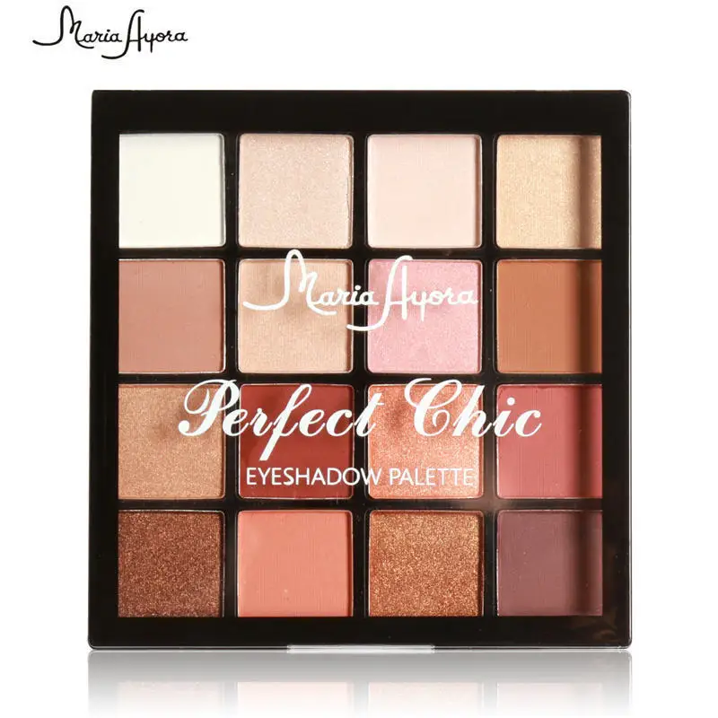  MARIA AYORA professional makeup eyeshadows palette Long Lasting Pigment Matte Shimmer pink 16 color