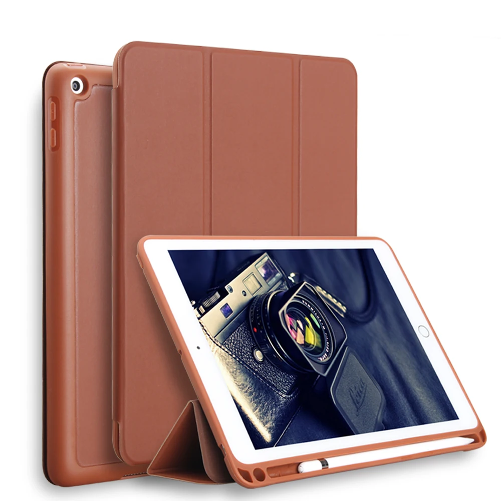 Высококачественный ТПУ силиконовый мягкий чехол для iPad Pro 12,9 сумка чехол с карандашом слот для iPad Pro 12,9 - Цвет: brown