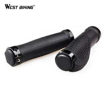 

WEST BIKING Bicycle Grips Aluminum Alloy Silica Gel Handlebar Grips Bicycles Colorful Cycling Non-Slip Bilateral Lock Grips