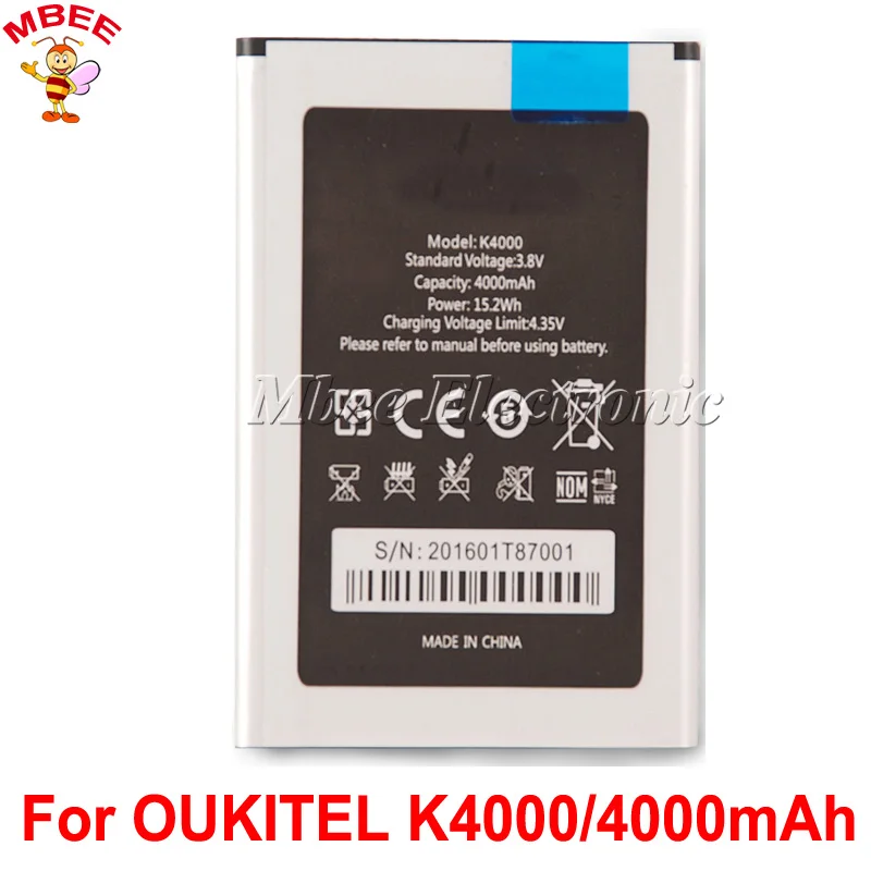 10 шт./лот для аккумулятора Oukitel K4000 Bateria Аккумулятор AKKU 4000 мАч|battery for oukitel k4000|battery