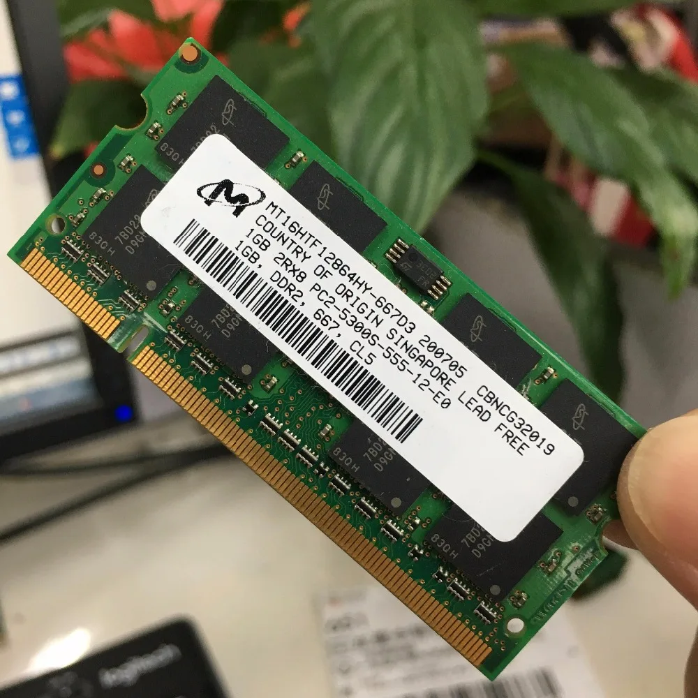 Achat Micron chipset Ordinateur Portable Notebook 1 gb 2 gb 1g 2g PC2 ddr2 5300 s 6400 s 667 800 667 mhz 800 mhz ECC Ordinateur Portable Portable mémoire RAM