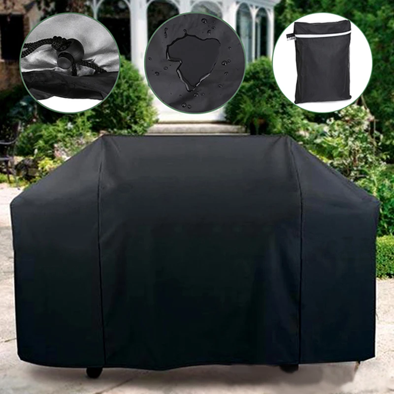 

BBQ Cover Polyester Duty Waterproof Barbecue Grill Dust Rain Protector