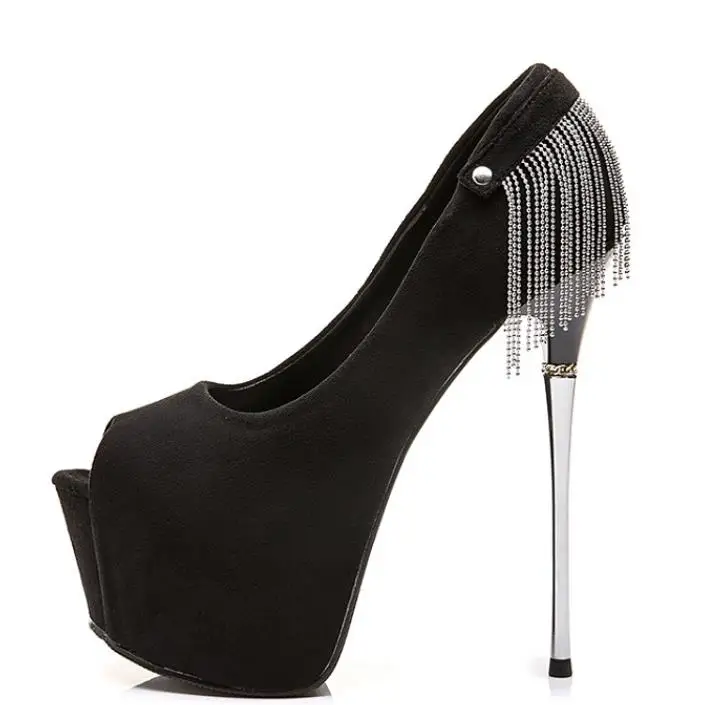 The new 15cm fish-tip sexy super-high heel shoes for summer 2019