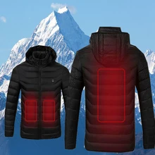 Унисекс зимняя уличная интеллектуальная USB Рабочая куртка с капюшоном, пальто, Регулируемый контроль температуры, безопасная одежда DSY007