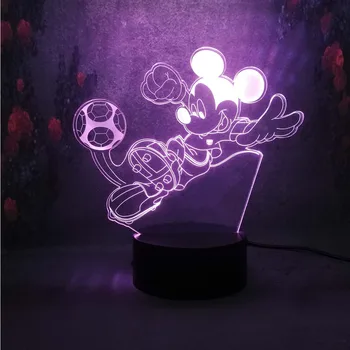 

Lamparas de Lava LED 3d Night Lamp Love sport Mickey Creative Table Lamp Kid birthday Atmosphere Gift Decor illusion night light