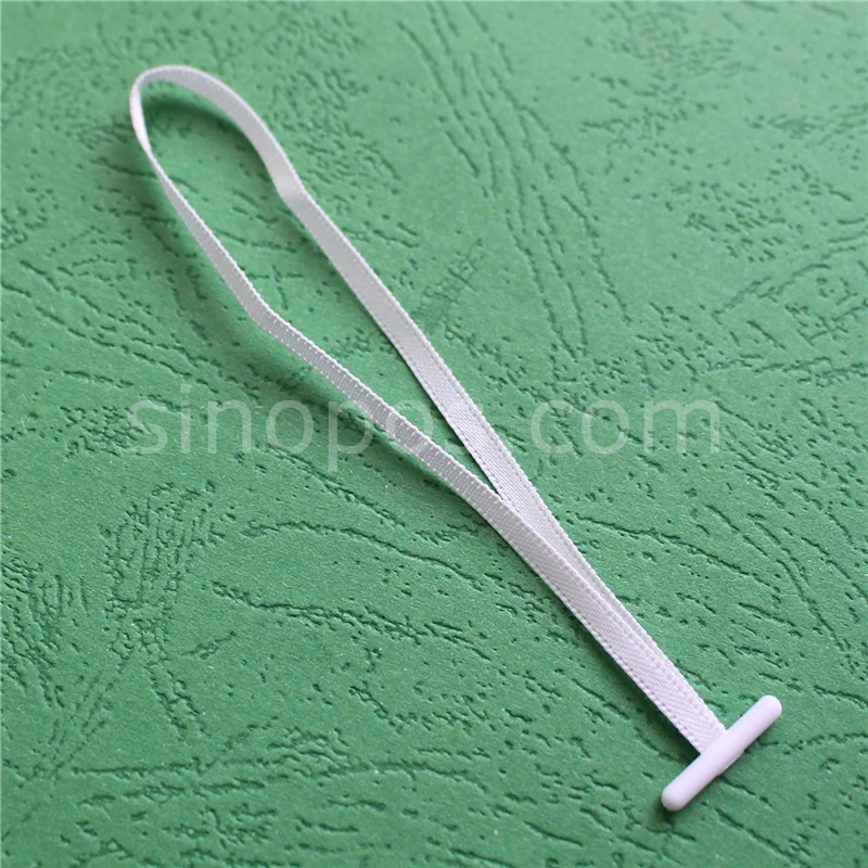 Barbed Satin Ribbon Loop To Hang Tag, garment clothes price tag string