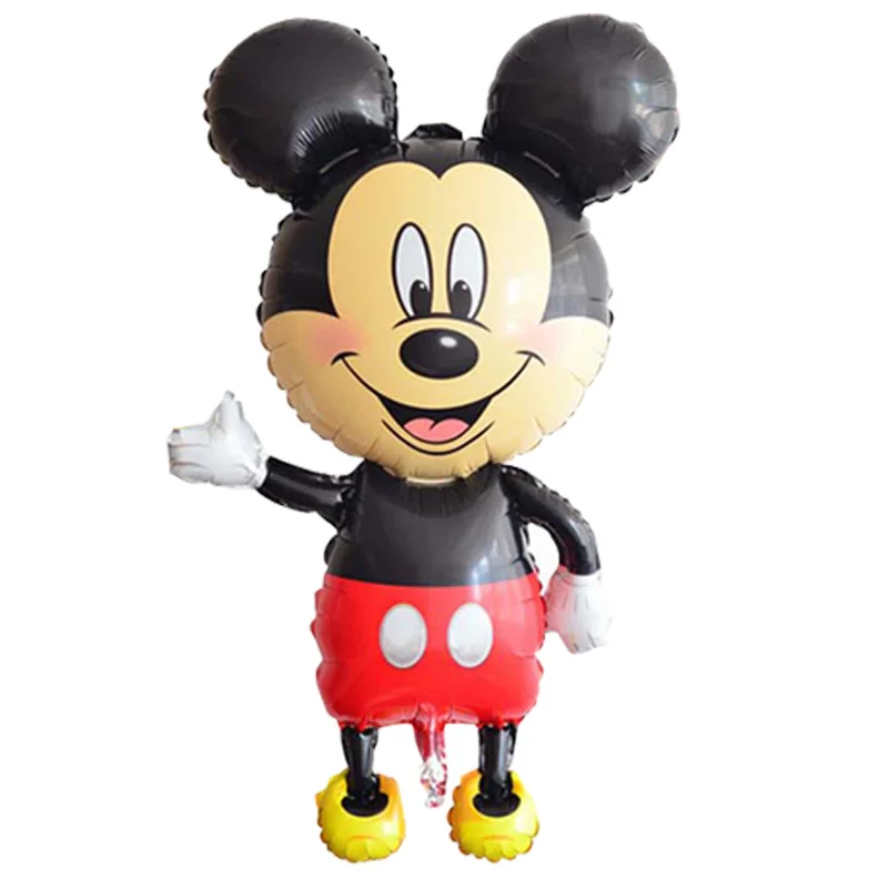 112 см воздушные шары в форме Микки, Минни День рождения украшения для мальчиков и девочек Baby Shower Свадебные вечерние надувные воздушные шары детские игрушки - Цвет: Mickey