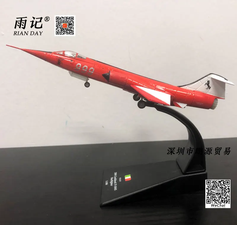 

AMER 1/100 Scale Military Model Toys Italy 2004 Lockheed F-104S Starfighter Fighter Diecast Metal Plane Model Toy For Collection