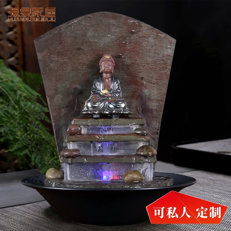 31885 Bain Bouddha Net Coeur Pierre Bouddha Statue Fontaine Deau Bureau Décoration Accessoires Maison Artisanat Créatif Bijoux Pour La Maison In