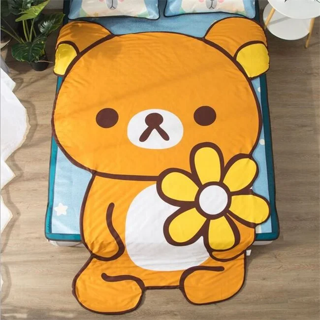 Японское мультяшное одеяло Doraemon Rilakkuma Chibi Маруко-тян, тонкое, индивидуальное, воздушное, летнее, детское одеяло - Цвет: 5 rilakkuma