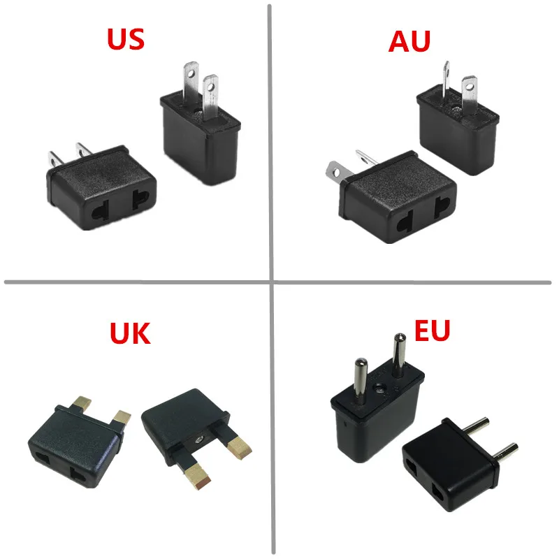 US American AU Australian Japan UK European Plug Adapter KR EU To US AC