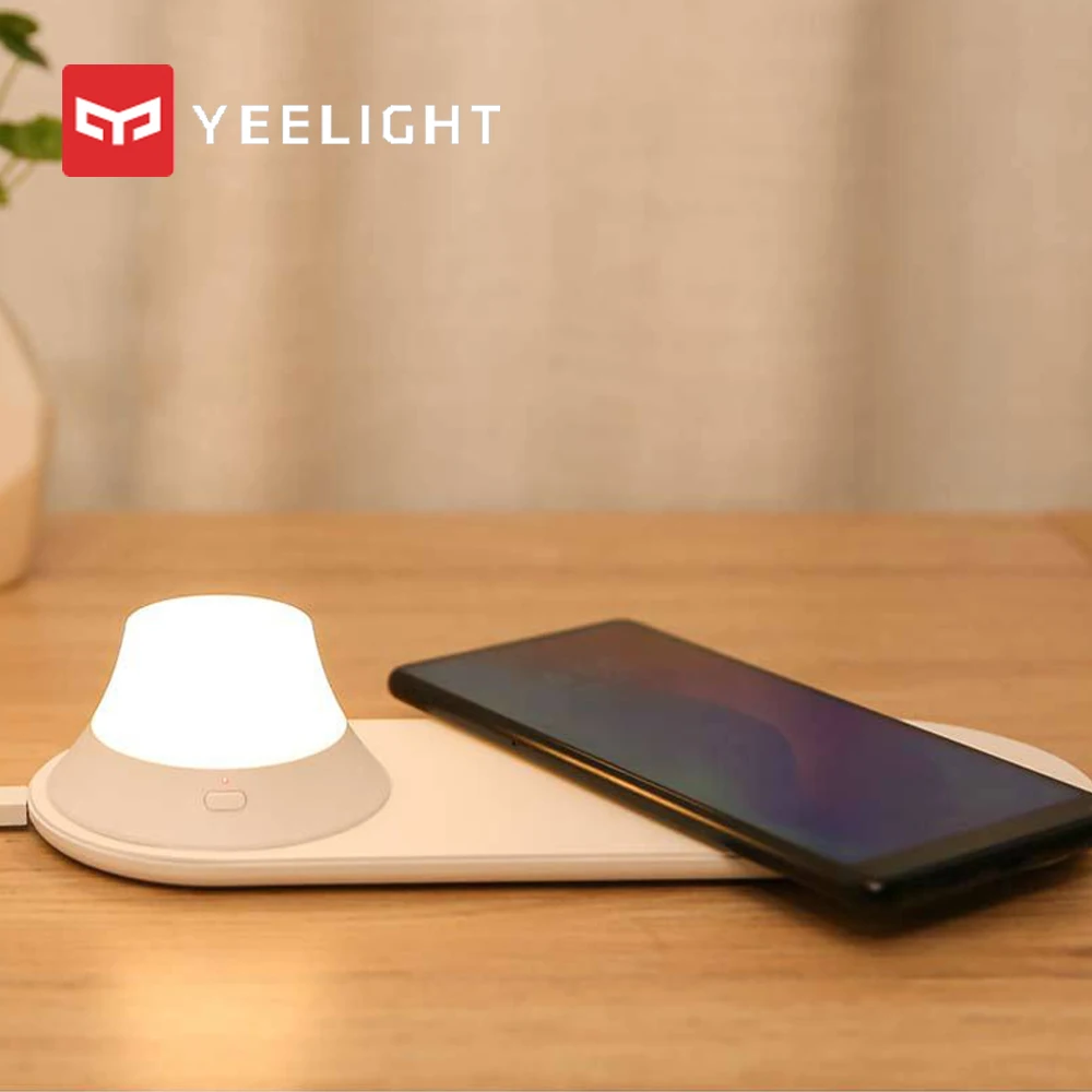 Оригинальное Беспроводное зарядное устройство Mi Yeelight со светодиодной