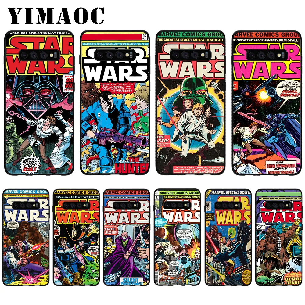 

YIMAOC Marvel Star Wars Comics Soft Case for Samsung Galaxy S10 Plus S10e S6 S7 Edge S8 S9 Plus J6 M10 M20 M30