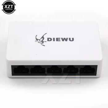 

High Quality Fast Ethernet 10/100Mbps LAN Network Switch RJ45 Switcher Hub with US/EU Power adapter For Desktop PC
