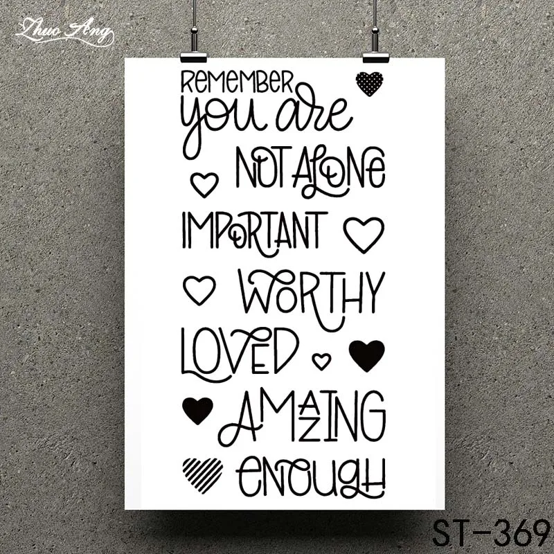 

ZhuoAng Chic language Clear Stamp for Scrapbooking Rubber Stamp Seal Paper Craft Clear Stamps Card Making