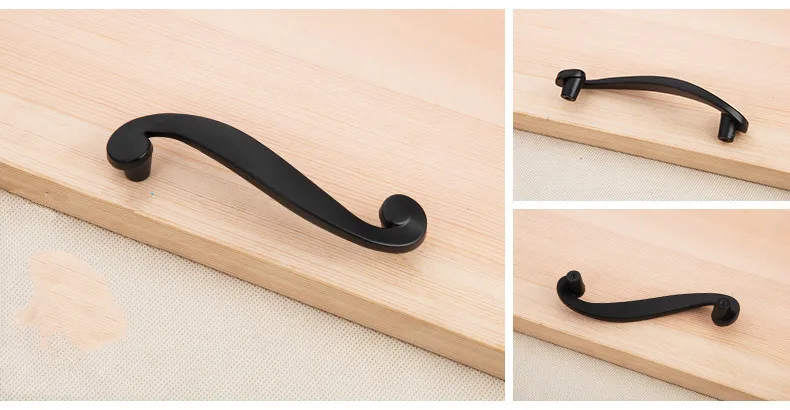 

Modern Handles Zinc Alloy Black Knobs C.C.:96mm Drawers Pulls 10PCS