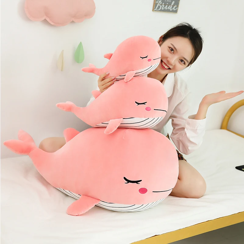 35/50/80cm New Style Toy Very Soft Whale Plush Toys Cute High-quality Fish Pillow Cushion Kids Toys For Children Birthday Gifts