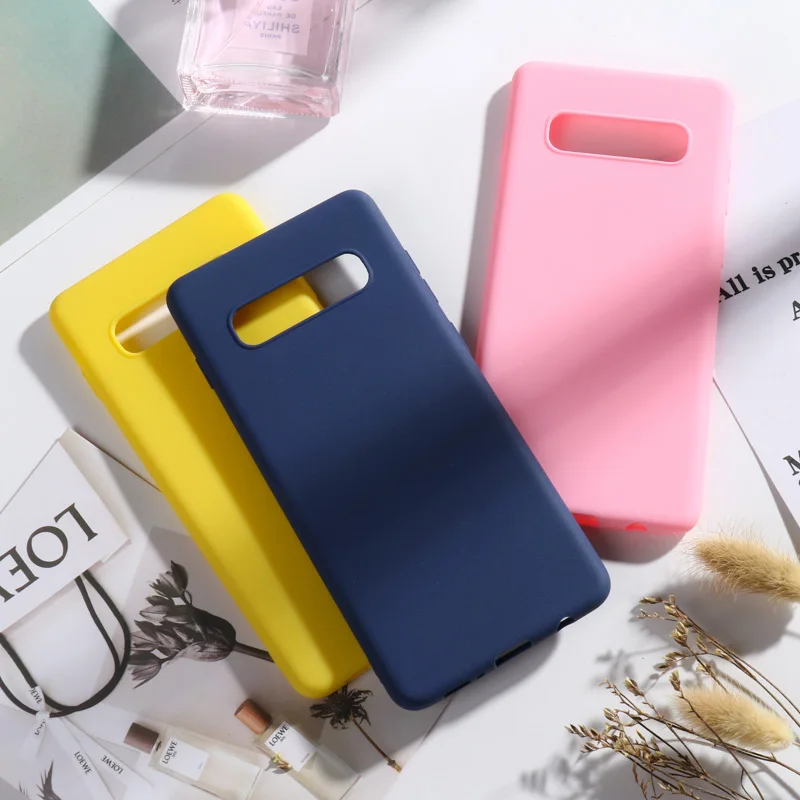 Мягкий чехол карамельного цвета для Samsung Galaxy Note 10 Pro 9 8 твердый матовый S10 S10E S9 S8 Plus