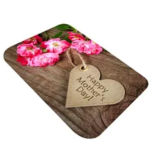 Лидер продаж Ванная комната душевой коврик, мат Счастливый День матери квадратные напильники со Коврик Флис Кухня Ванная комната 40X60 см#4A24