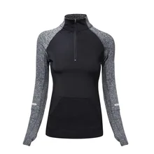 Для женщин спортивная куртка быстрый сухой с длинными рукавами работает тренажерный зал толстовка ткань Фитнес верхняя одежда; куртка на молнии chaquetas