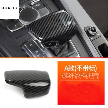 

1pc ABS Carbon fiber grain Gear lever decoration cover for 17-18 AUDI A4L / 17-18 A5 / 16-18 Q7 car accessories