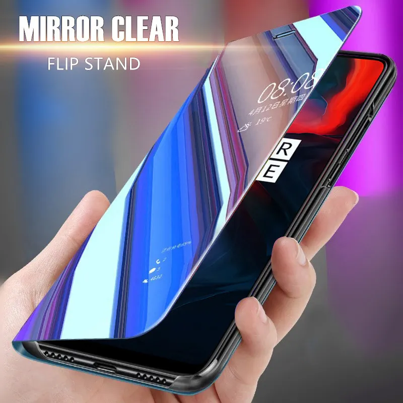 Умный зеркальный кожаный чехол для Vivo Z1 Pro S5 Y17 V15 V5 V7 V9 V11 X20 Plus Honor V30 Nova 6SE V17 |