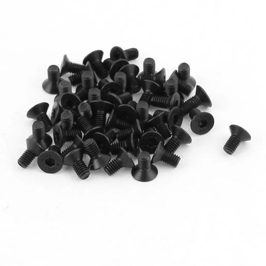 

Fullerkreg 50Pcs Black M3 x 6mm Alloy Steel Hex Socket Flat Head Countersunk Screws Bolts