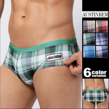 Купальные костюмы AUSTINBEM, мужские клетчатые плавки Heren Zwemslip, сексуальные купальные костюмы Sungas De Praia Ho, мужские купальники, 21103