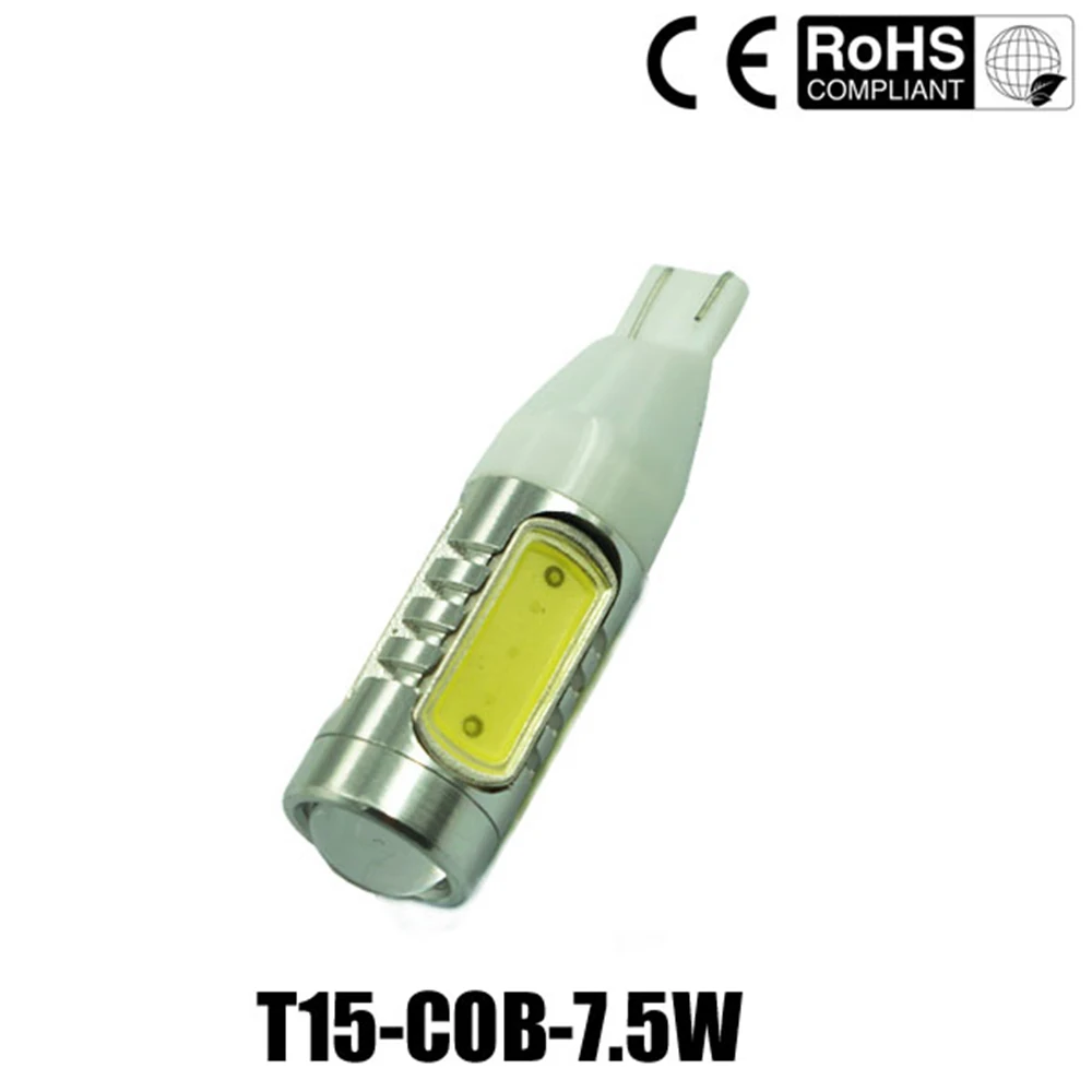

1Pcs W16W T15 Car 7.5W COB LED 921 927 Fog Light Reverse Parking Bulbs Backup Rear DRL Brake Tail Lamp White Yellow Red ice blue