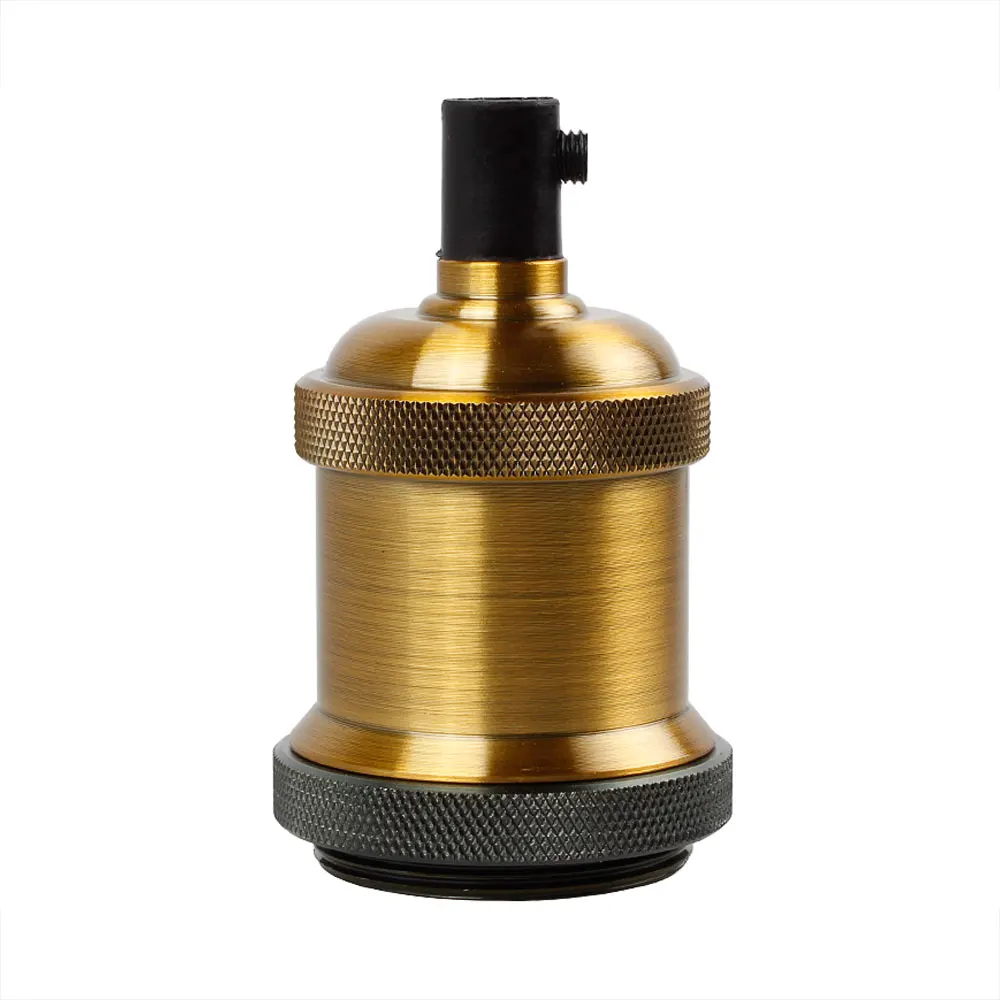Винтажный подвесной светильник Эдисона с цоколем E27 с винтовой лампой, алюминиевый светильник, патрон, промышленный Ретро фитинг, держатель лампы - Цвет: Gold Bronze