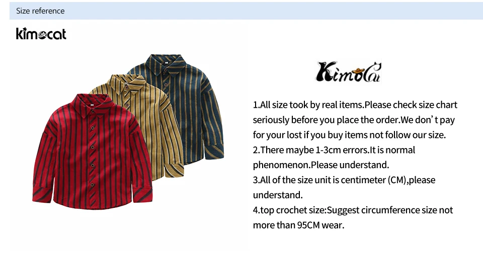 Kimocat/Осенняя детская одежда в Корейском стиле рубашка в полоску для малышей детская одежда хлопковая красивая рубашка для маленьких джентльменов