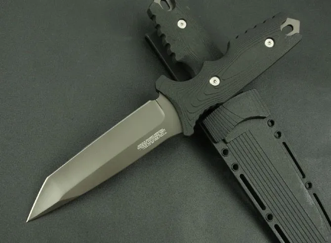 MTech USA XTREME TY-8071 тактические ножи с фиксированным клинком, 5Cr13Mov Лезвие ABS Ручка Серый титановый охотничий нож, нож для выживания
