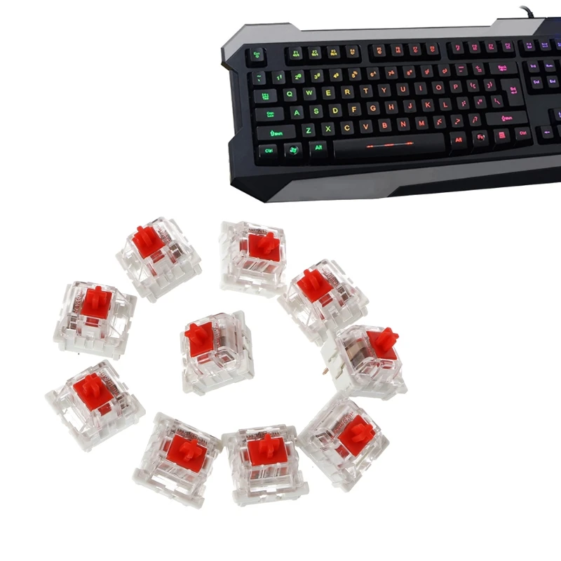 10 шт. 3 контактный механический переключатель клавиатуры для Gateron Cherry
