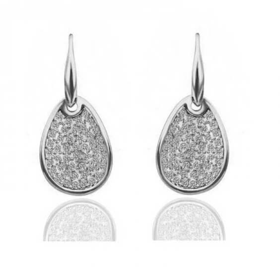 

OMH wholesale buy 5pair OFF20% gold and silver 18KT white gold Austrian crystals fashion Water Drop Earrings Free shipping EH113