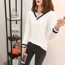 CHUNLI большой размер L XL 2XL 3XL 4XL Женская Весенняя-летняя свободная футболка с длинным рукавом A90