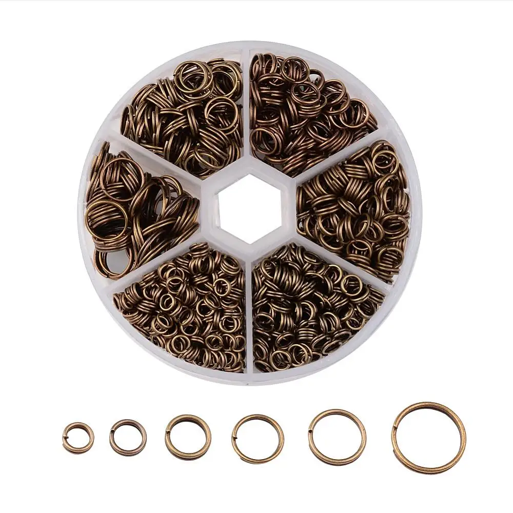 1 box iron double loops jump rings split rings nickel 1 box iron double loops jump rings split rings nickel