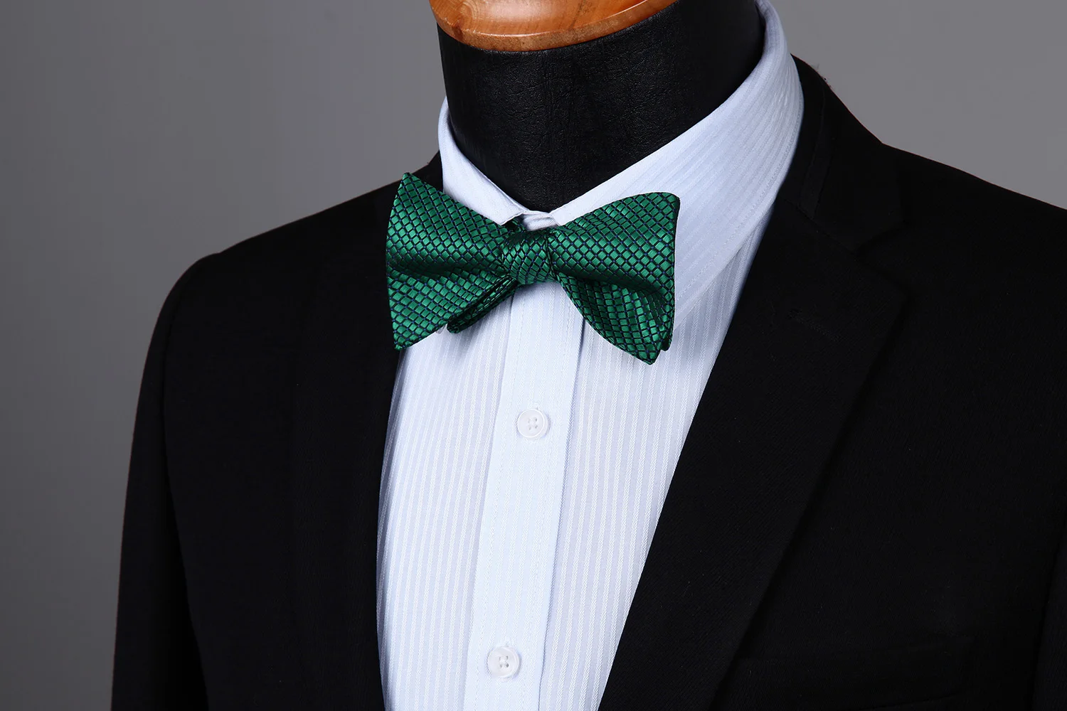 Галстук-бабочка носовой платок набор мужской тканый зеленый клетчатый галстук-бабочка карман квадратный Бабочка Шелковый набор# BC614GS