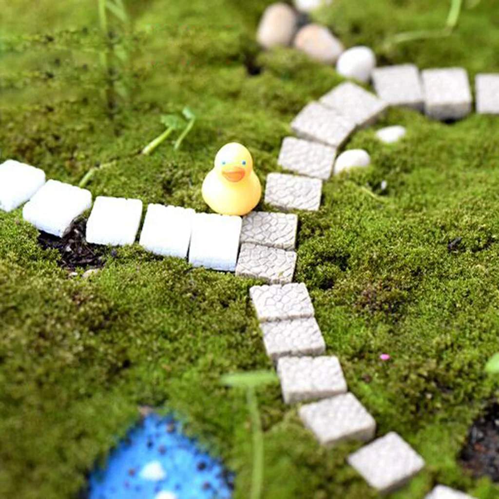 

Doll House 10x Miniature Resin White Stone Pavement Micro Mini DIY Landscape Bonsai Model Building Kit Set