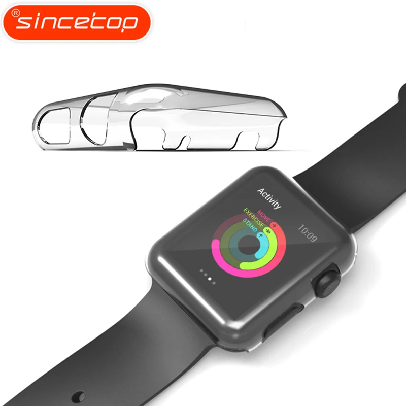 Прозрачный ультратонкий твердый пластиковый чехол 38/42/40/44 мм для Apple Watch Series