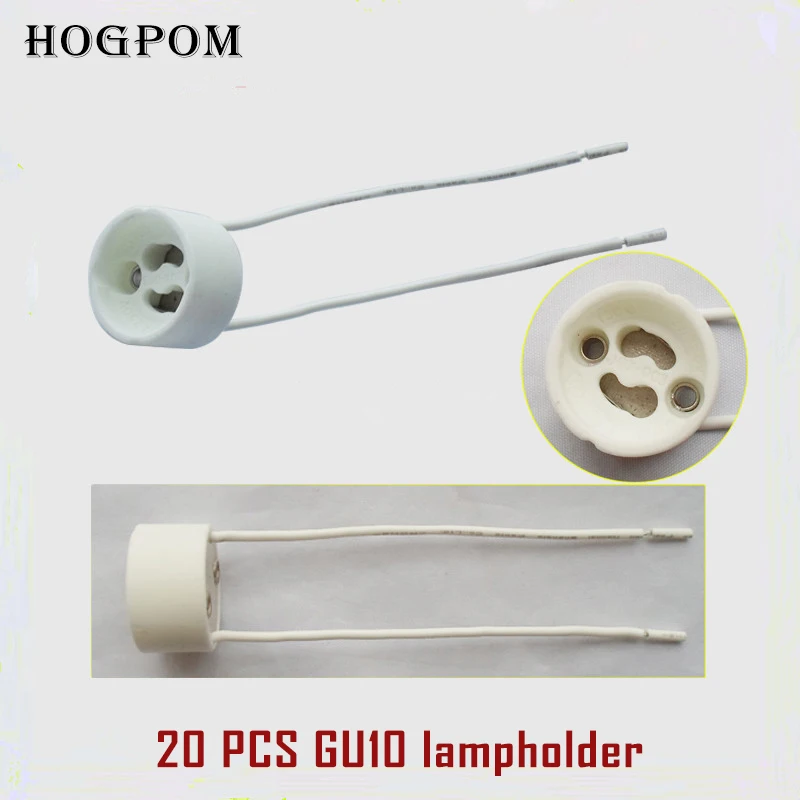 GU10 Base Socket Adapter Wire Connector Porcelain Halogen GU10 Lamp